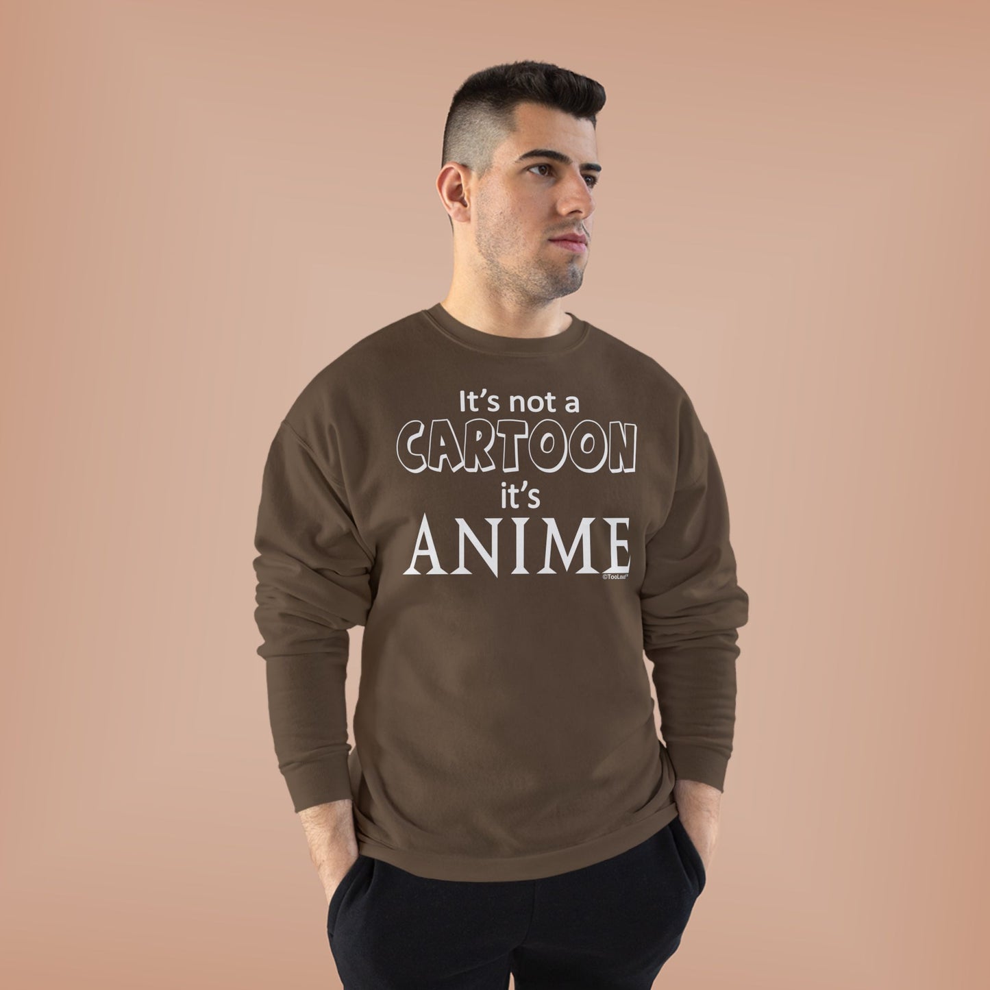 Not A Cartoon Text Adult Dark Sweatshirt by TOOLOUD