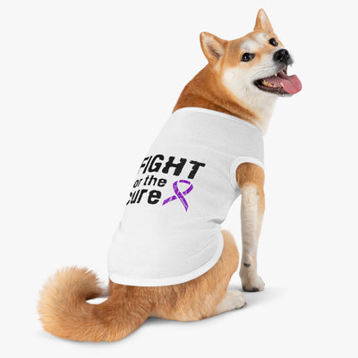 Fight for the Cure - Purple Ribbon Alzheimers Disease Stylish Cotton Dog Shirt