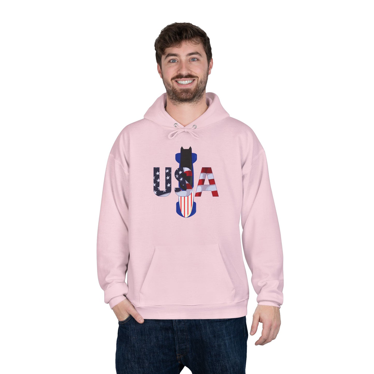 USA Bobsled Adult Hooded Sweatshirt by TOOLOUD