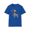 Cute Elephant with Balloons Unisex Adult T-Shirt by TOOLOUD