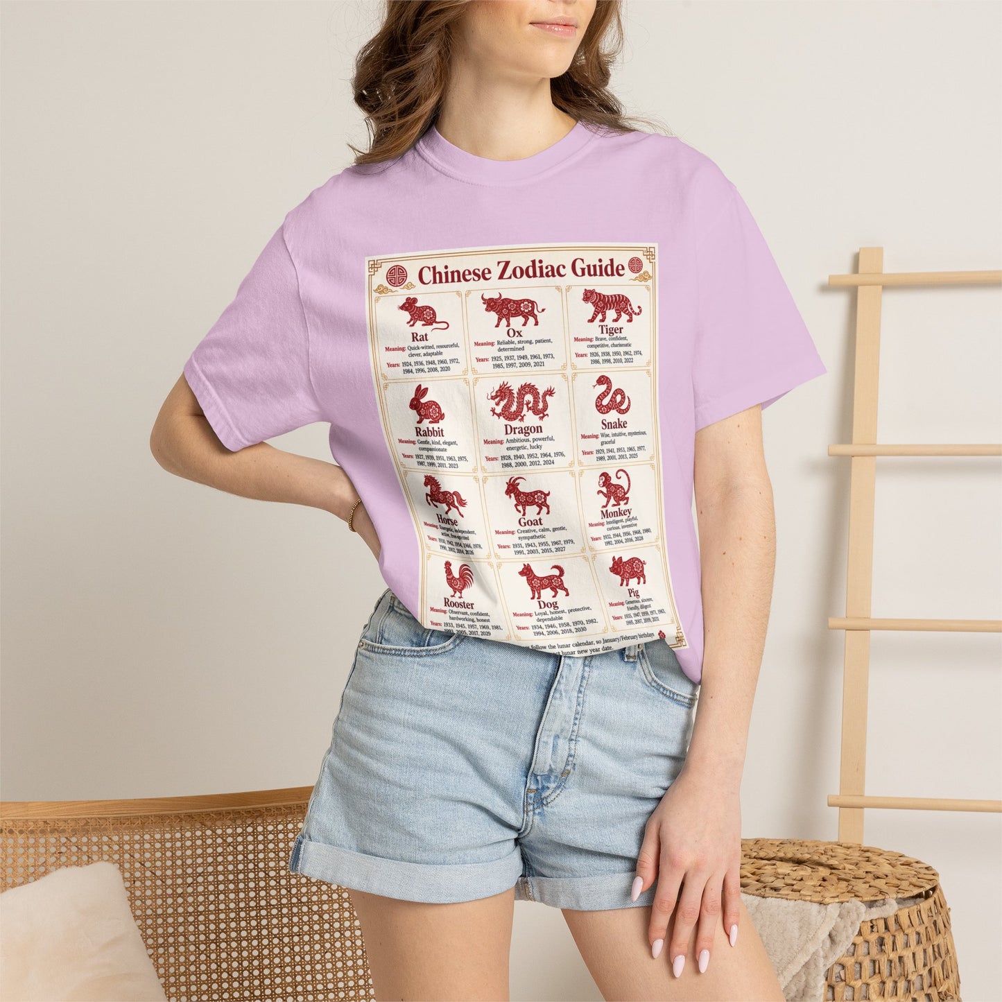 Chinese Zodiac Guide Design #1 Unisex T-Shirt by TOOLOUD