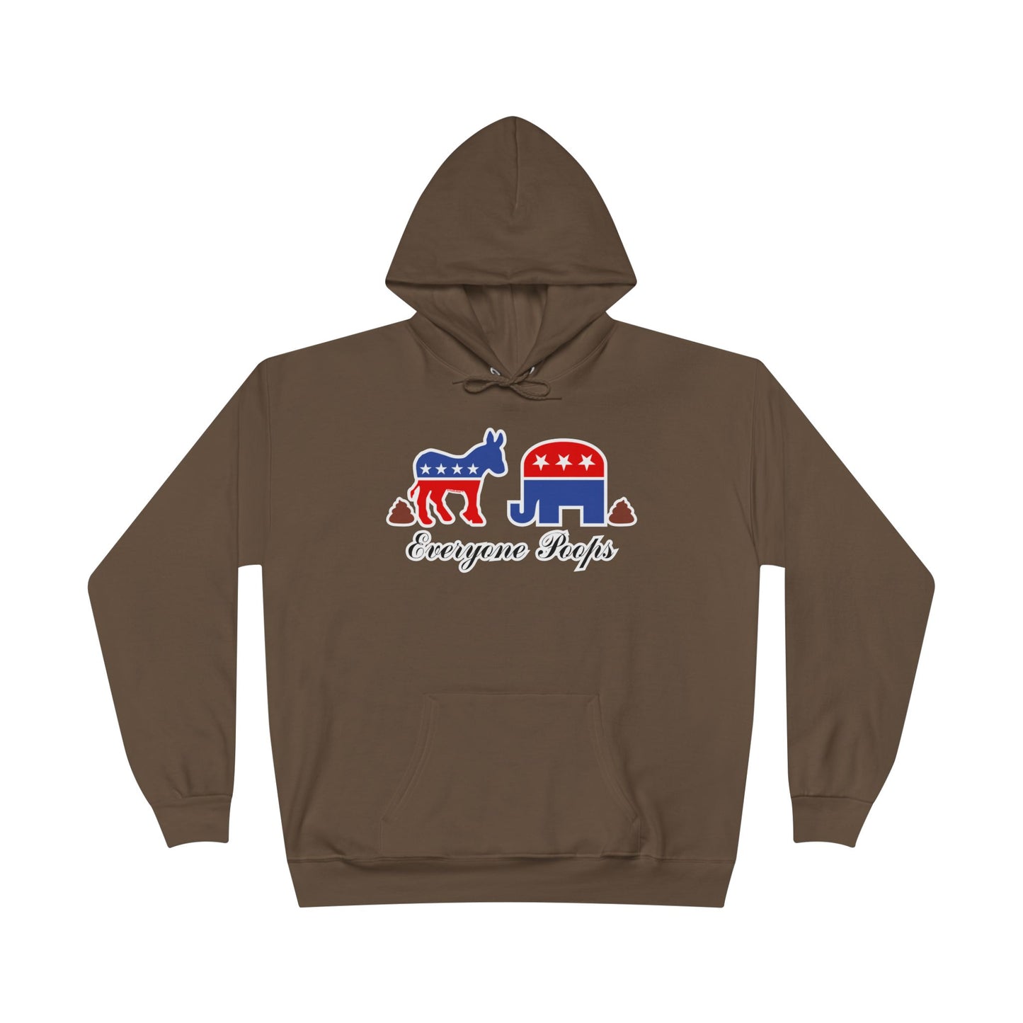 Everyone Poops Donkey Elephant Dark Hoodie Sweatshirt by TOOLOUD™