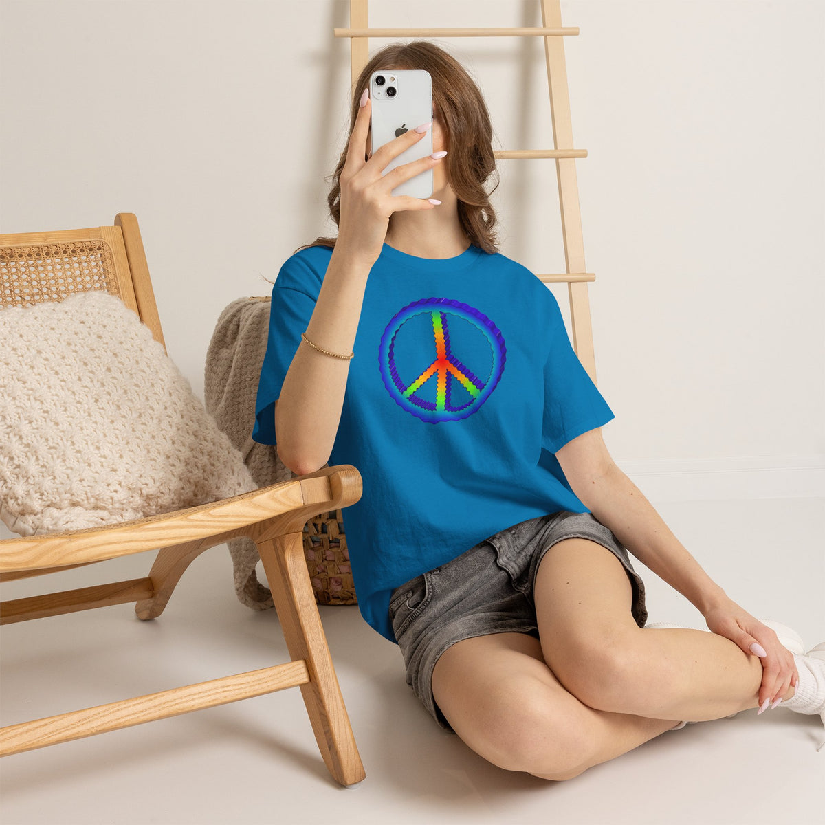 Rainbow Peace Adult Dark T-Shirt by TOOLOUD