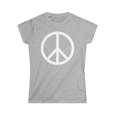 Peace Sign Symbol Juniors Crew T-Shirt by TOOLOUD