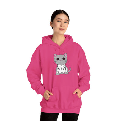 Dr. Cat MD - Cute Cat Design Unisex Hoodie Sweatshirt By TOOLOUD