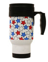 14 OZ Stainless Steel Travel Mug with Red, White, and Blue Stars - Expertly Crafted Drinkware by TooLoud-Travel Mugs-TooLoud-White-Davson Sales