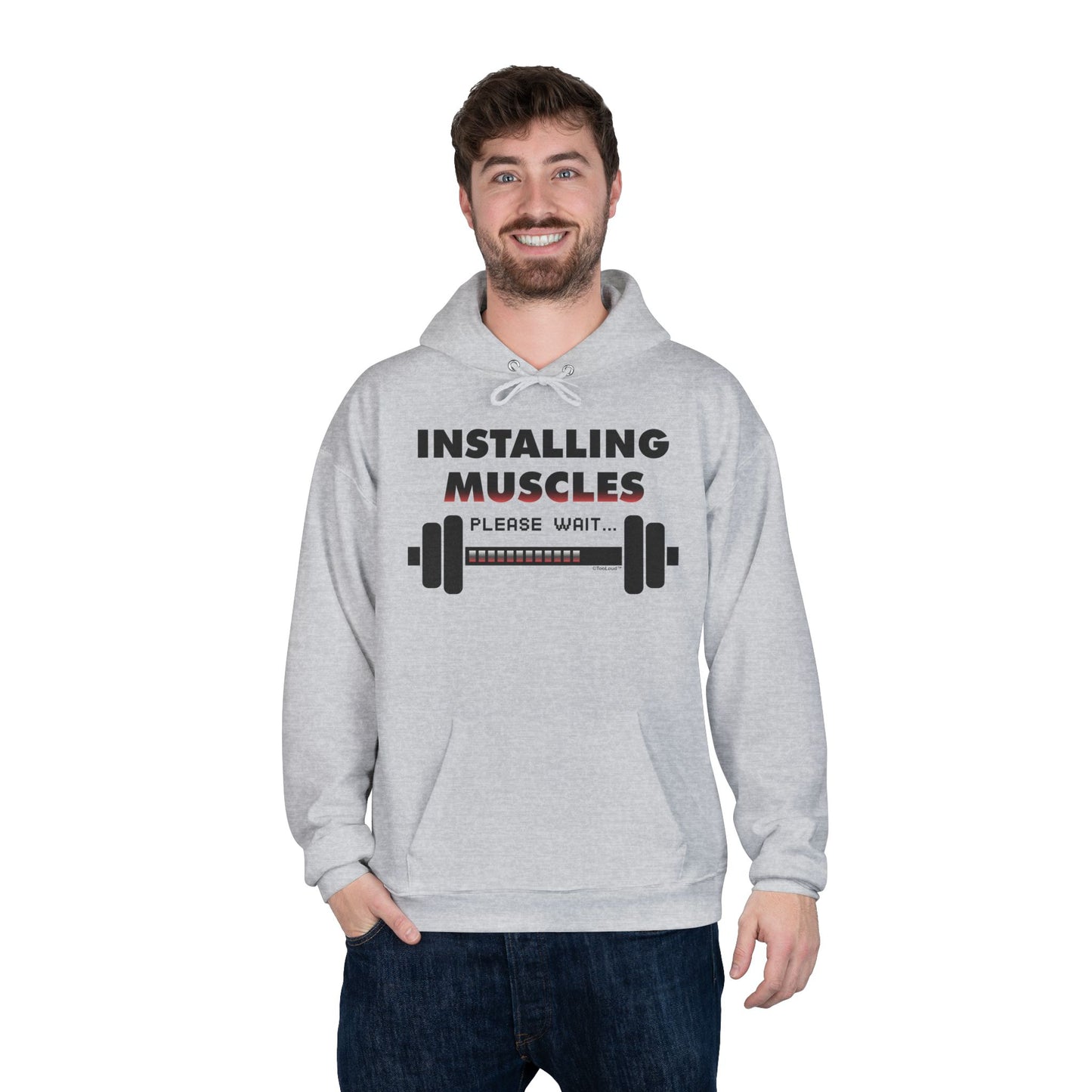 Installing Muscles Hoodie Sweatshirt Hooded Pullover by TOOLOUD