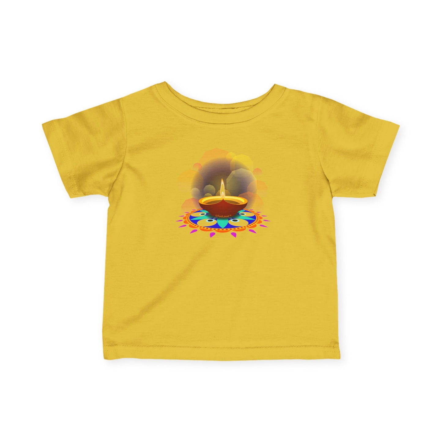 Festive Diya and Rangoli Infant Jersey T-Shirt by TOOLOUD