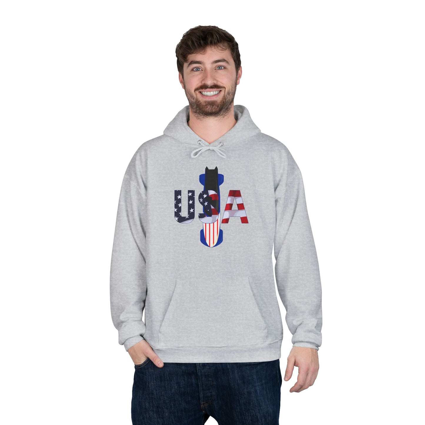 USA Bobsled Adult Hooded Sweatshirt by TOOLOUD