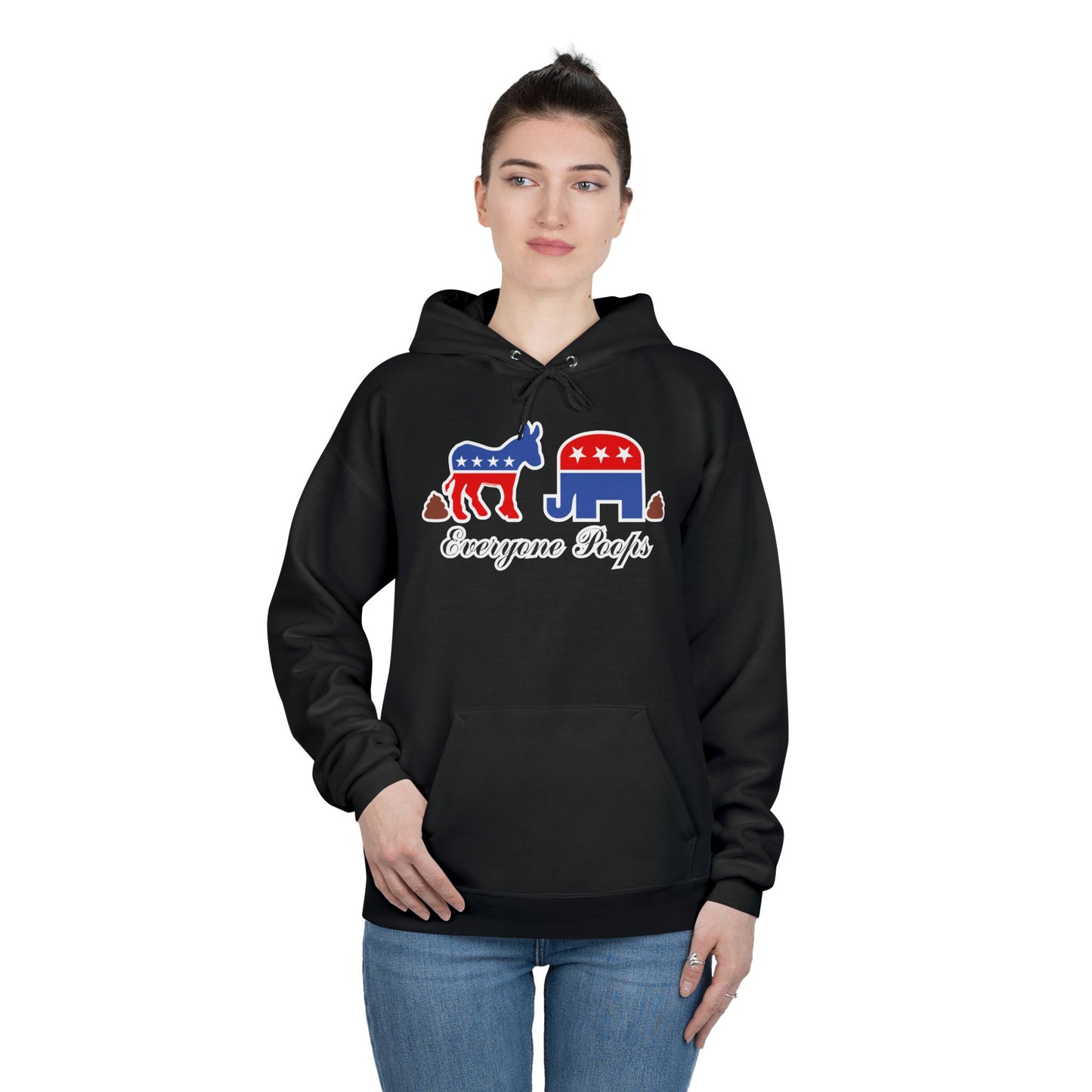 Everyone Poops Donkey Elephant Dark Hoodie Sweatshirt by TOOLOUD™