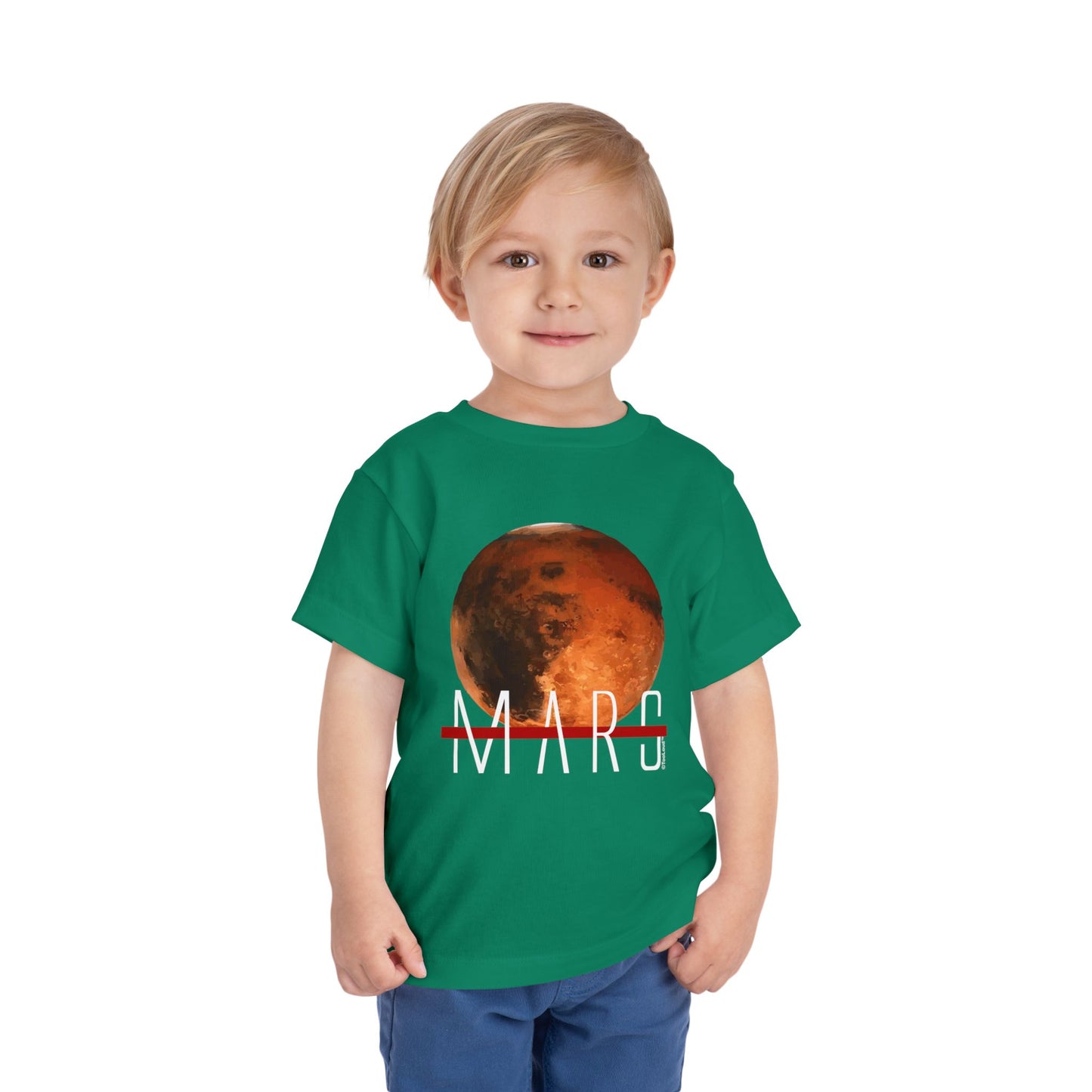 Planet Mars Text Toddler T-Shirt Dark by TOOLOUD