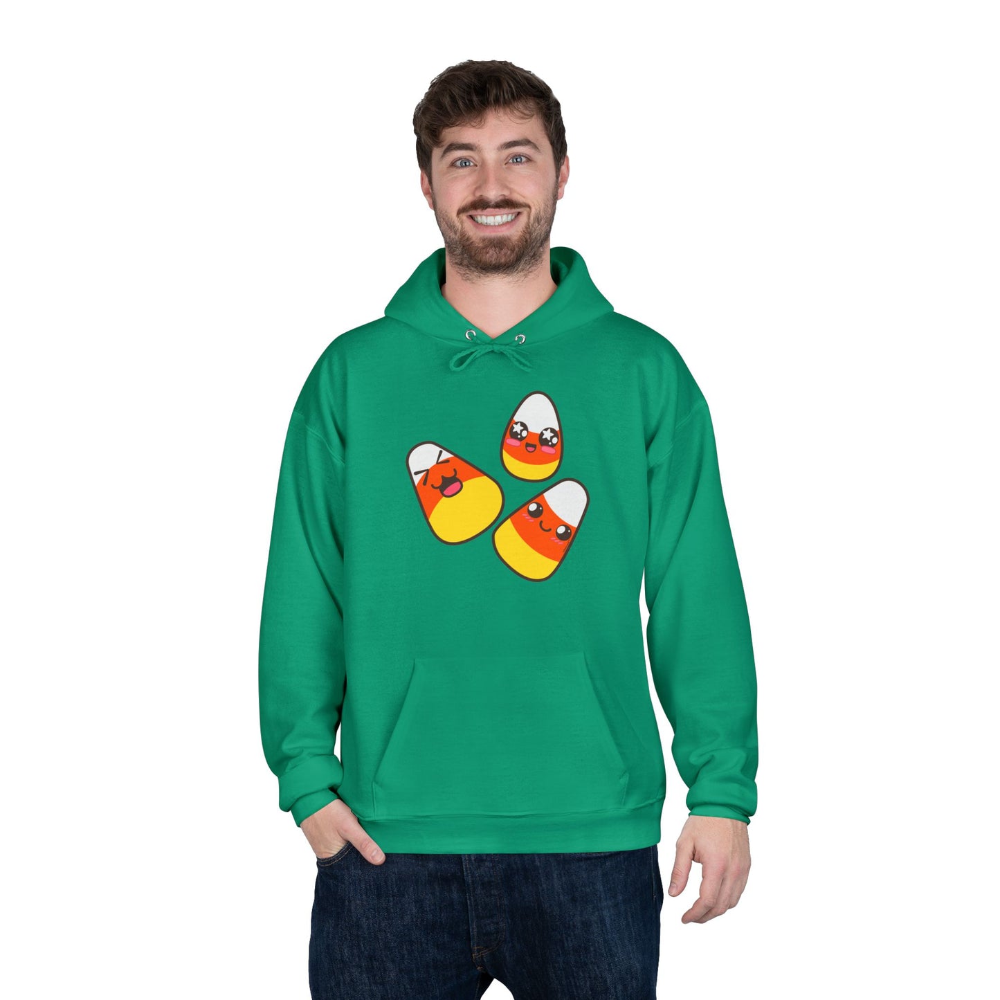 Cute Candy Corn Family Halloween Adult Hoodie Sweatshirt by TOOLOUD