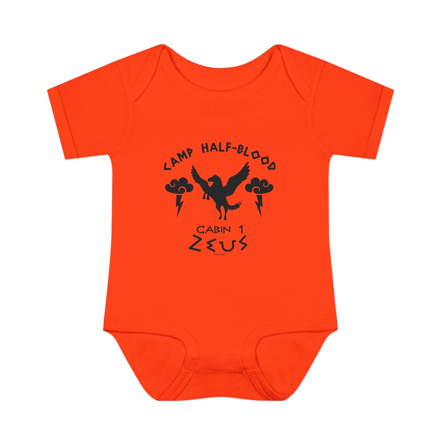 Camp Half Blood Cabin 1 Zeus Baby Romper Bodysuit by TOOLOUD