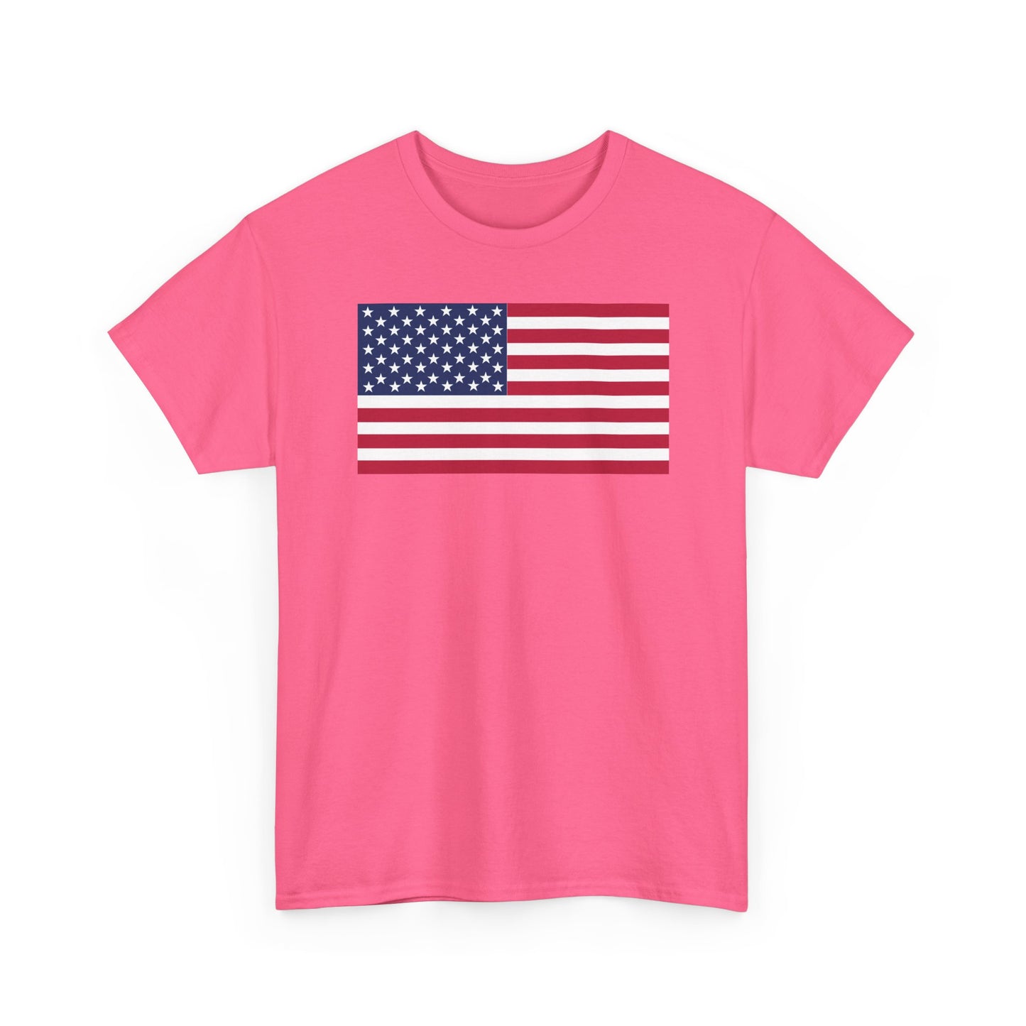Patriotic American Flag Adult Cotton T-Shirt by TOOLOUD