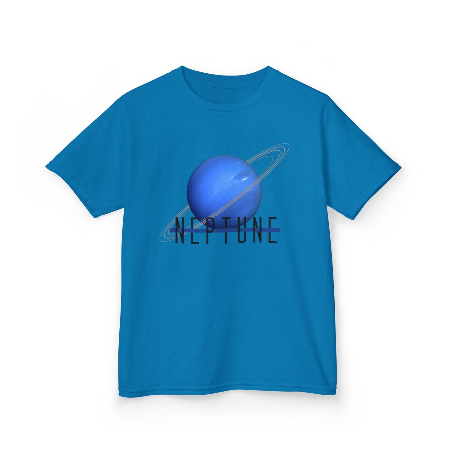 Planet Neptune Text Children's T-Shirt by TOOLOUD