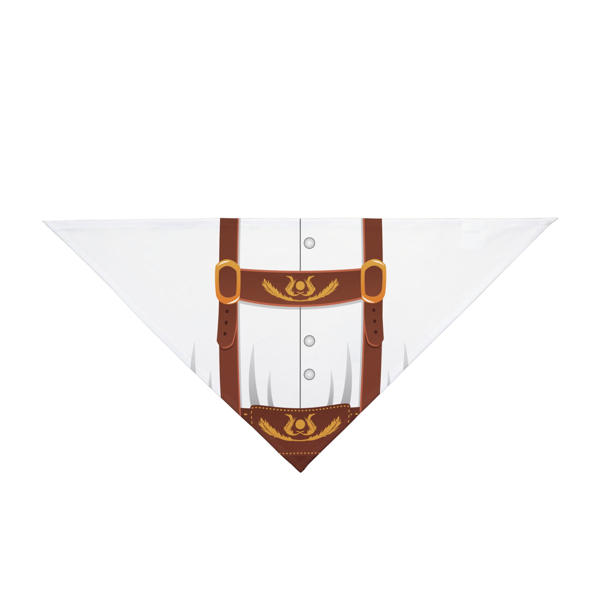 Lederhosen Costume Brown Dog/Pet Bandana 20" or 26" All Over Print – White by TOOLOUD