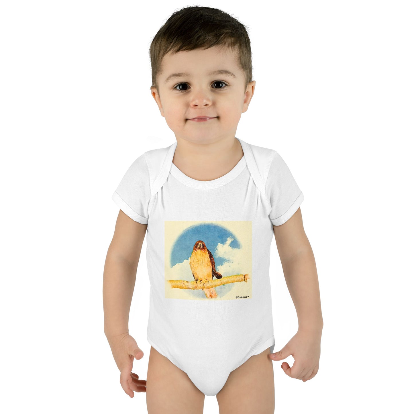 Red-tailed Hawk Baby Romper Bodysuit by TOOLOUD