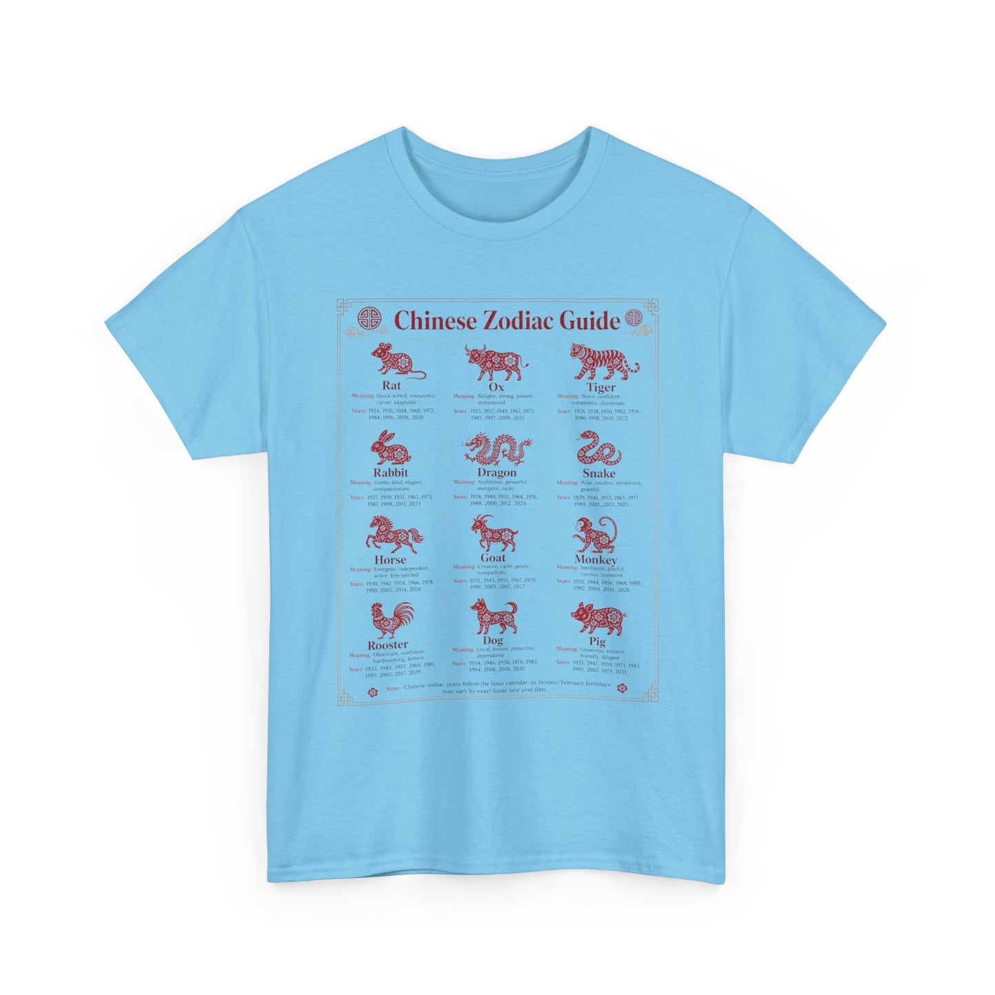 Chinese Zodiac Guide Design #2 T-Shirt by TOOLOUD