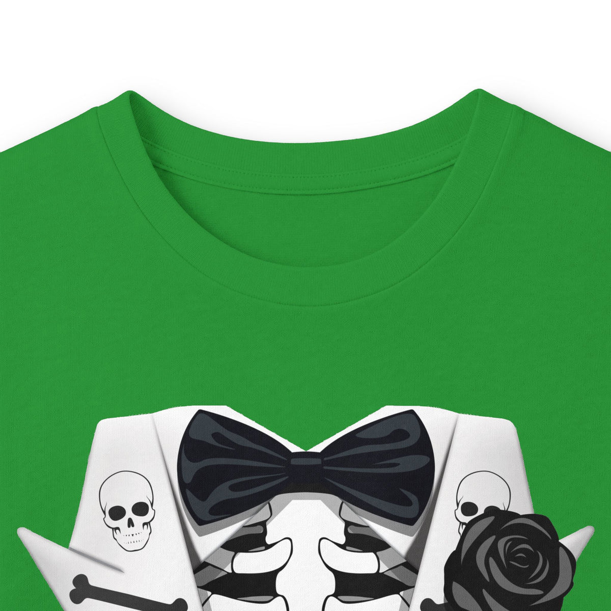 Skeleton Tuxedo Halloween Adult Long Sleeve Dark T-Shirt by TOOLOUD