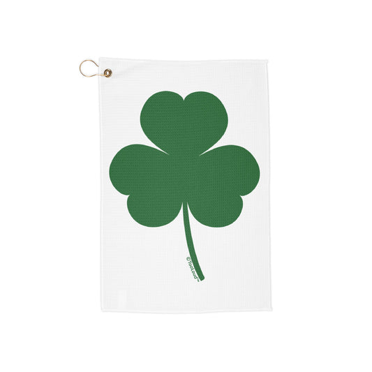 Traditional Irish Shamrock Micro Terry Grommet Golf Towel 16" x 25 by TOOLOUD