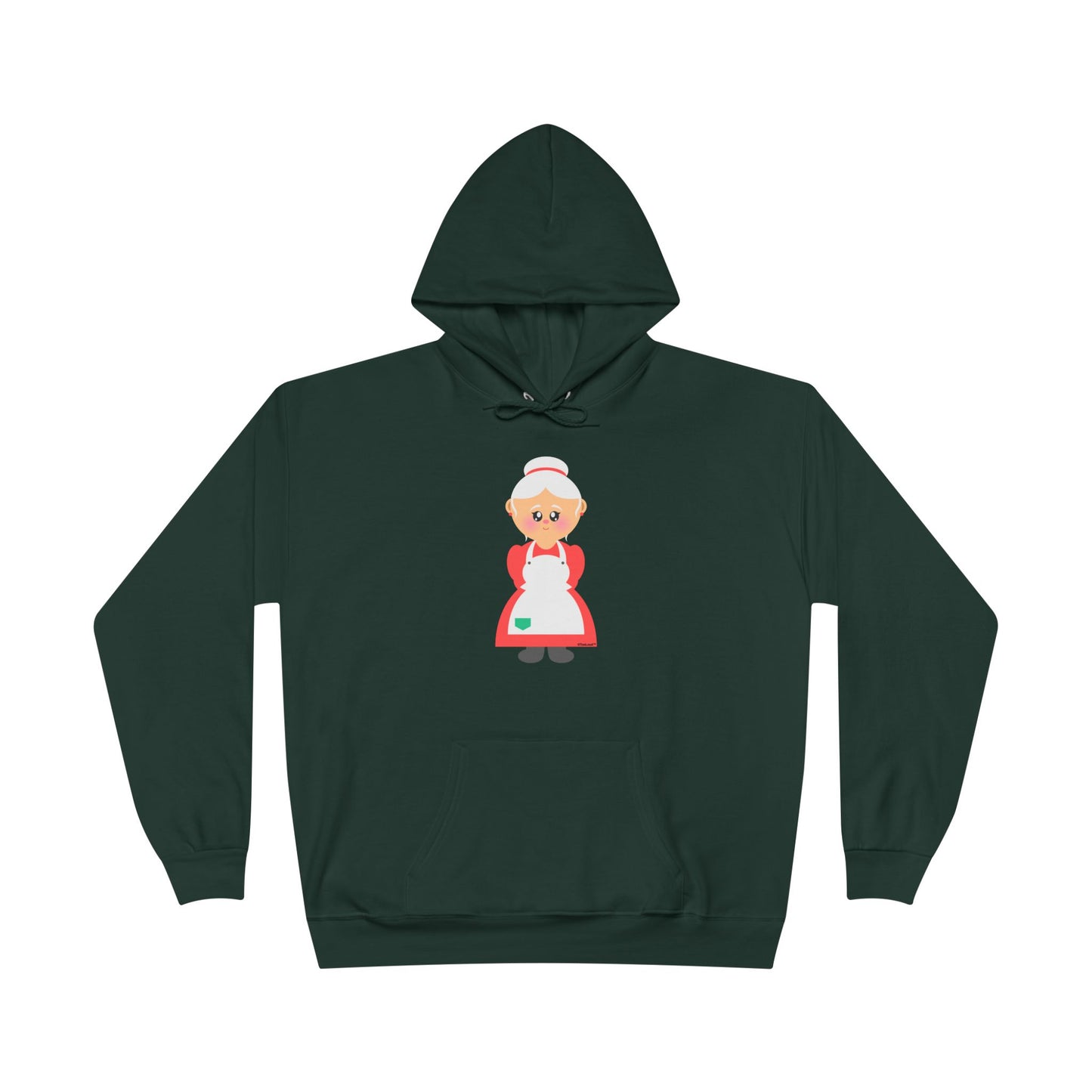 Cute Mrs. Santa Claus Christmas Adult Pullover Hoodie Sweatshirt by TOOLOUD