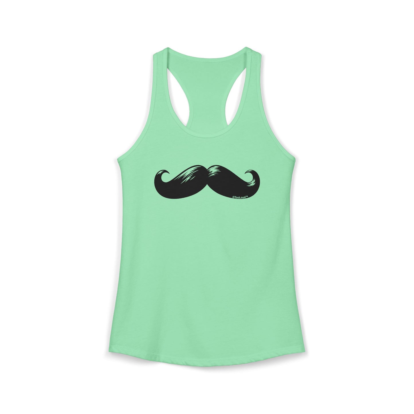 Big Black Mustache Women's Racerback Tank Top by TOOLOUD