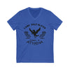 TooLoud Camp Half Blood Cabin 6 Athena Adult Unisex V-Neck T-Shirt