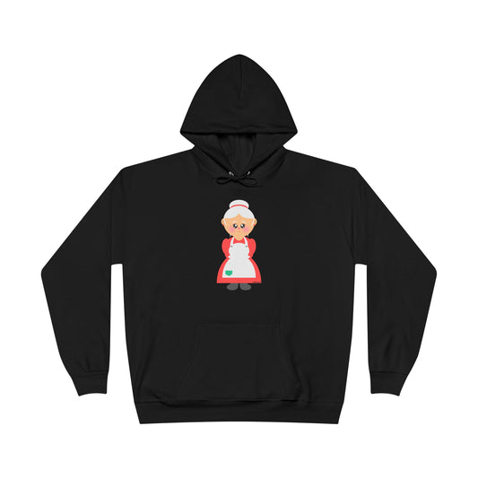 Cute Mrs. Santa Claus Christmas Adult Pullover Hoodie Sweatshirt by TOOLOUD