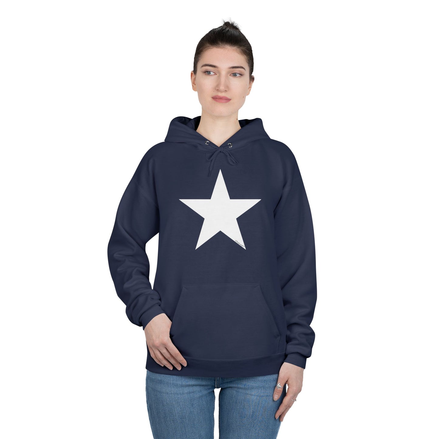 White Star Dark Adult Hoodie Sweatshirt by TOOLOUD