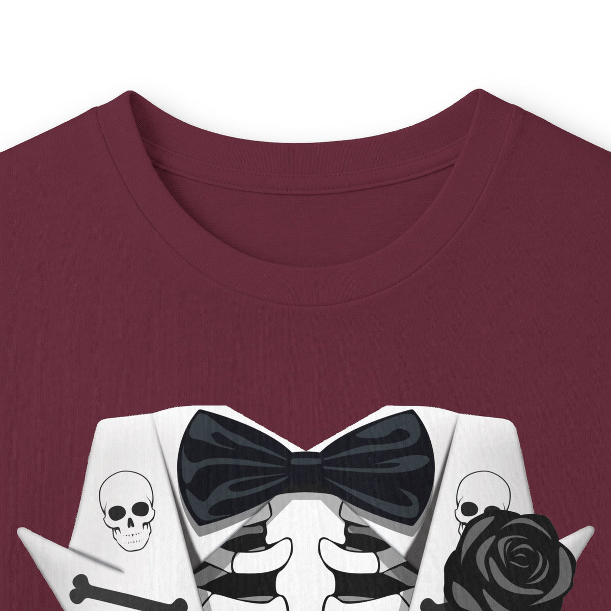 Skeleton Tuxedo Halloween Adult Long Sleeve Dark T-Shirt by TOOLOUD