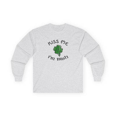 Kiss Me I'm Irish Unisex Long Sleeve Shirt by TOOLOUD