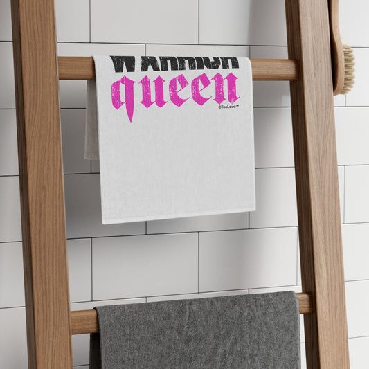 Warrior Queen Pink Script Micro Terry Sport Towel 11" x 18" by TOOLOUD