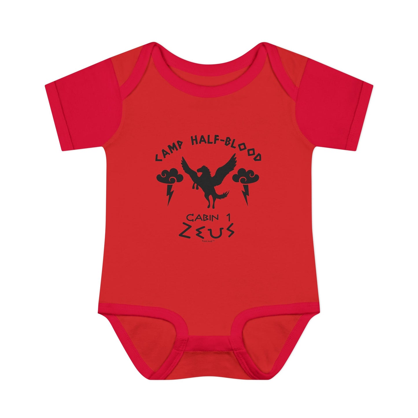 Camp Half Blood Cabin 1 Zeus Baby Romper Bodysuit by TOOLOUD