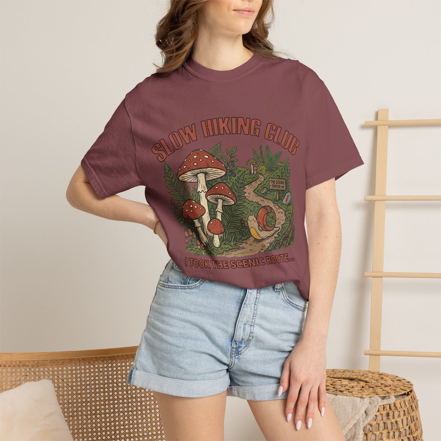 Slow Hiking Club Unisex Garment-Dyed Adult T-shirt
