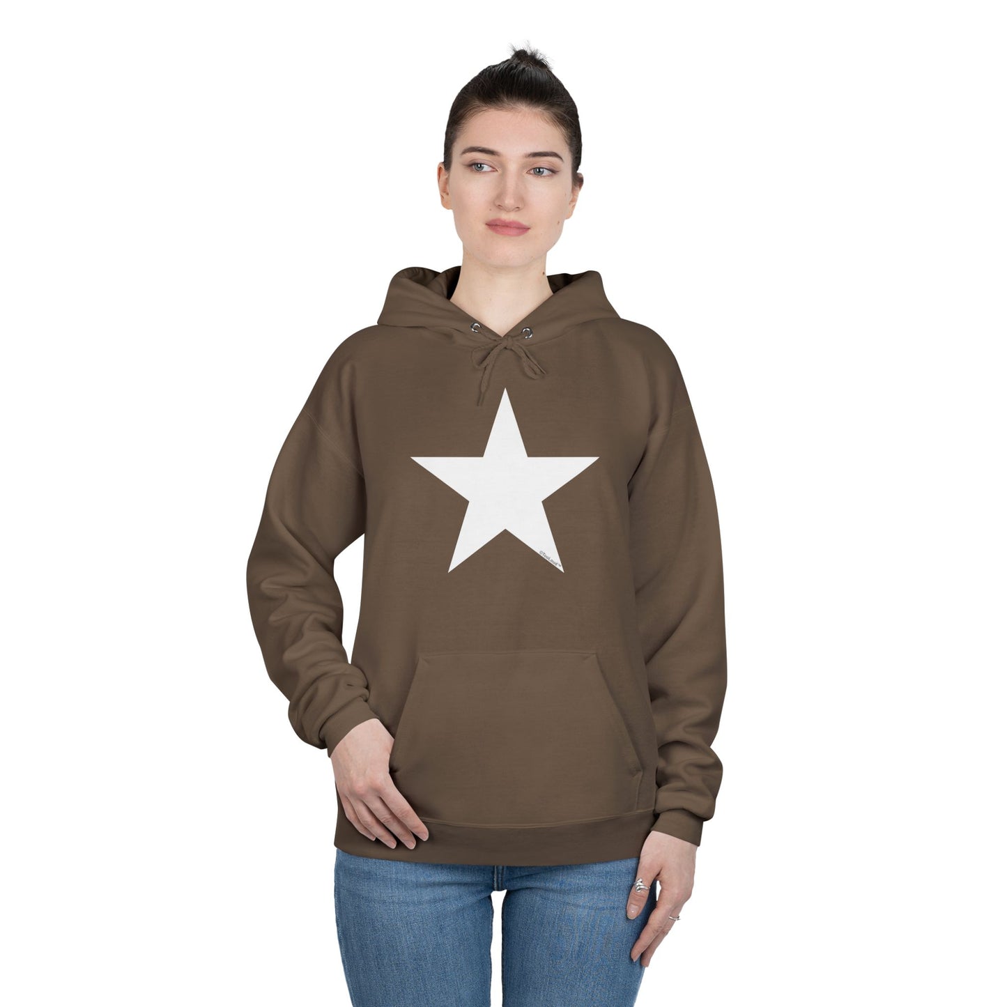 White Star Dark Adult Hoodie Sweatshirt by TOOLOUD