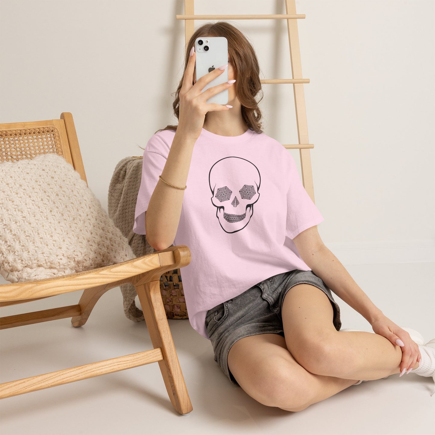 Hypno Skull Ladies Adult Women's Trippy T-Shirt by TOOLOUD