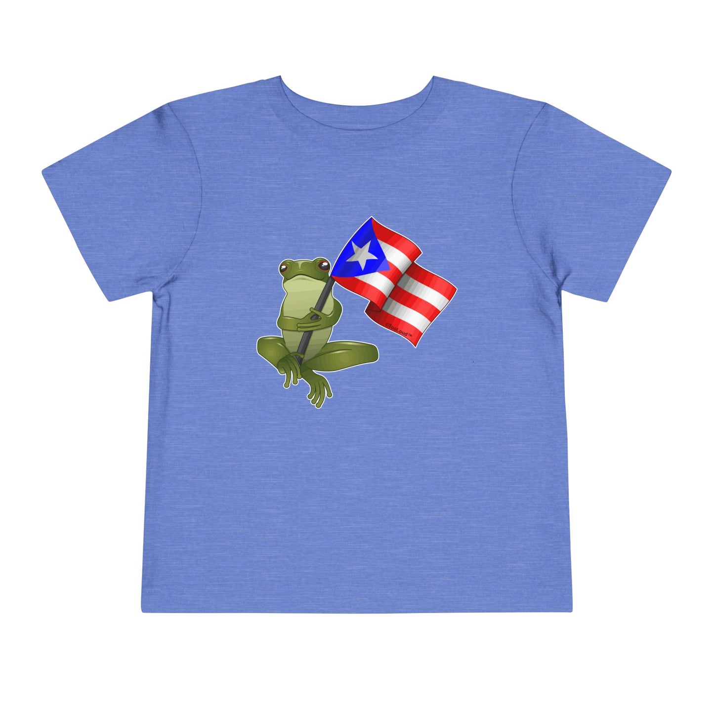 Coquí Holding Flag Toddler T-Shirt by TOOLOUD
