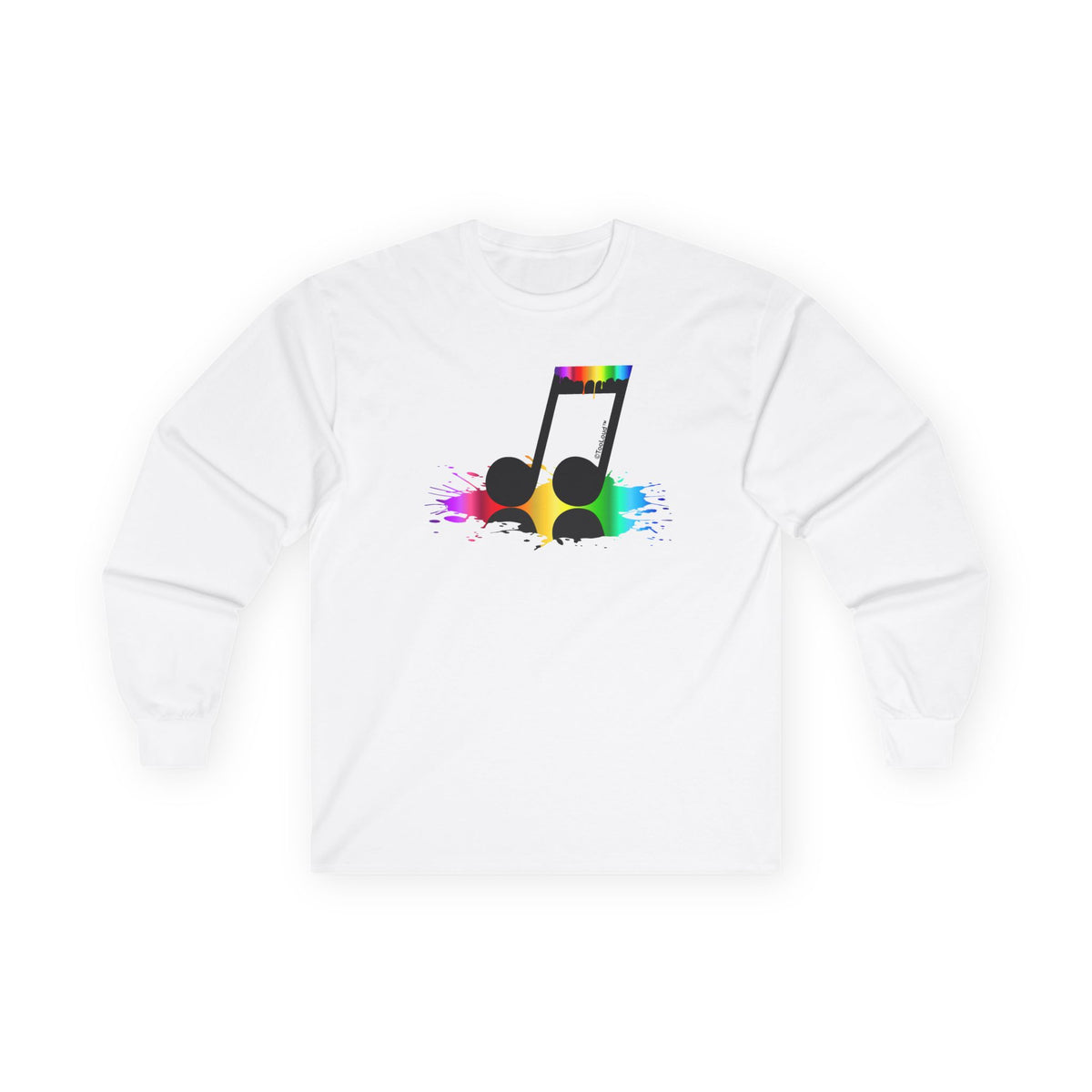 Paint Music Note Adult Long Sleeve Shirt by TOOLOUD