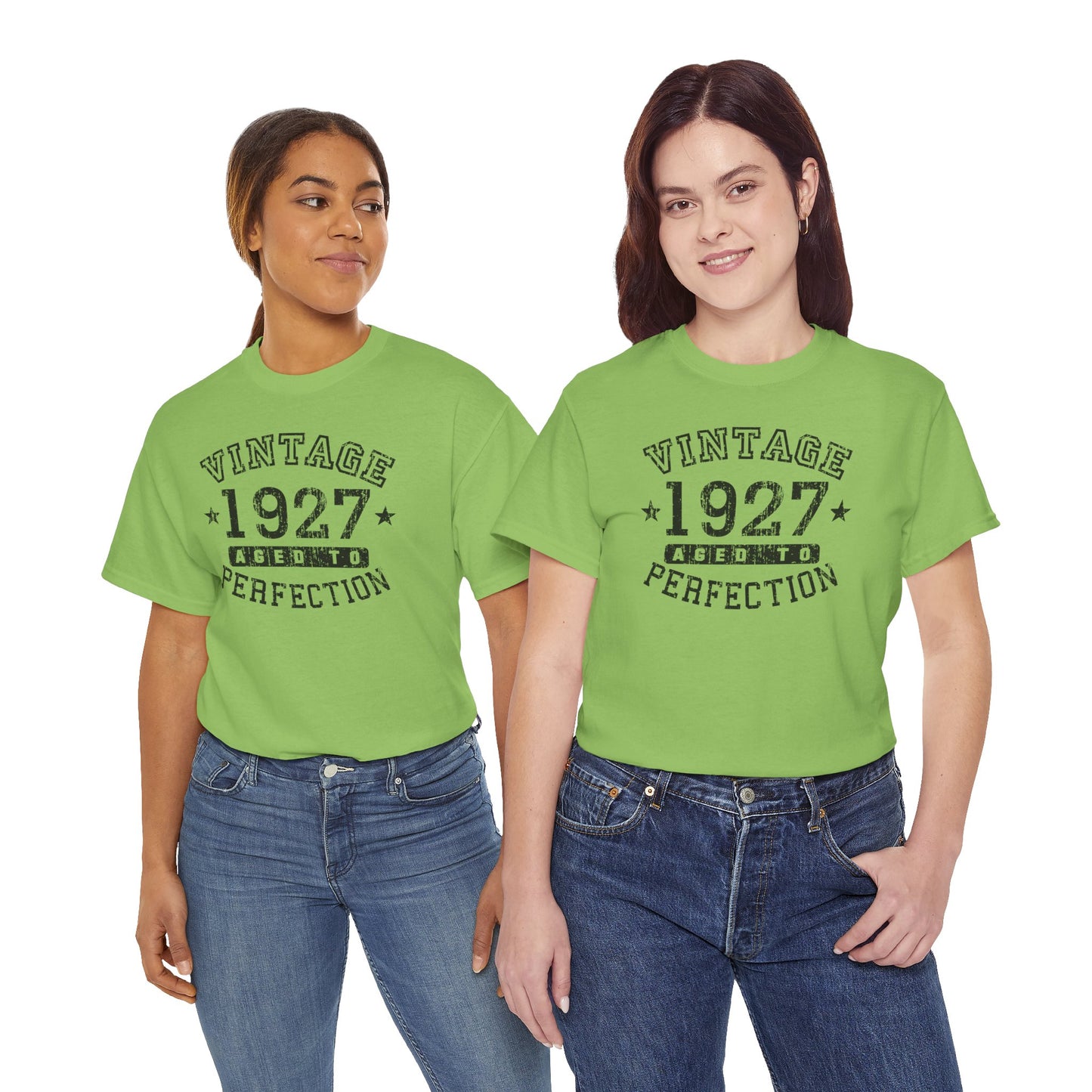 1927 – Adult Unisex Vintage Birth Year Aged to Perfection Birthday T-Shirt by TOOLOUD