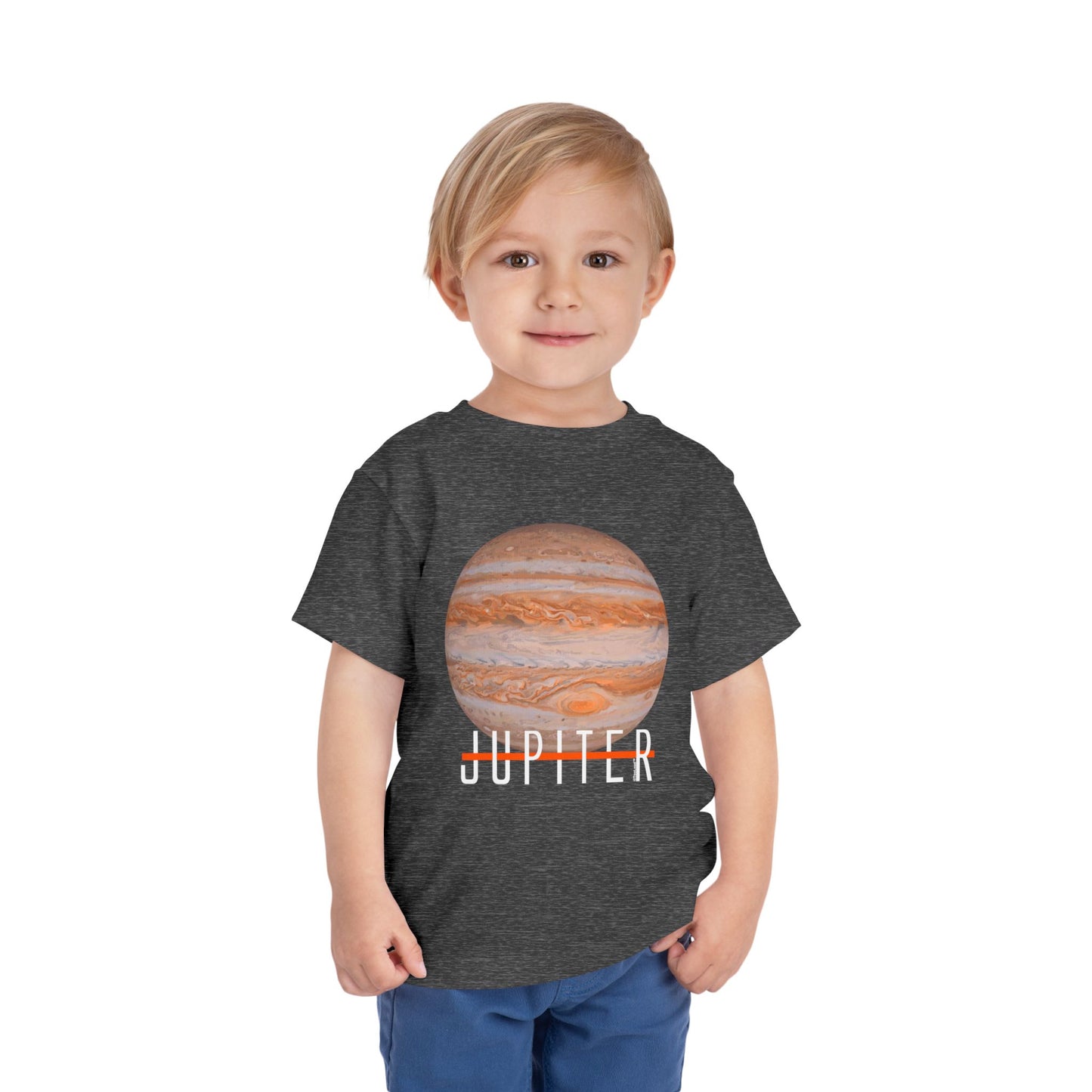 Planet Jupiter Text Toddler T-Shirt – Dark – by TOOLOUD