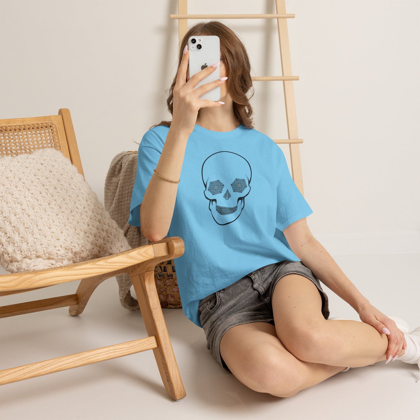 Hypno Skull Ladies Adult Women's Trippy T-Shirt by TOOLOUD