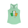 Irish Flag - Shamrock Distressed Women's Racerback Tank Top by TOOLOUD