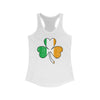 Irish Flag - Shamrock Distressed Women's Racerback Tank Top by TOOLOUD