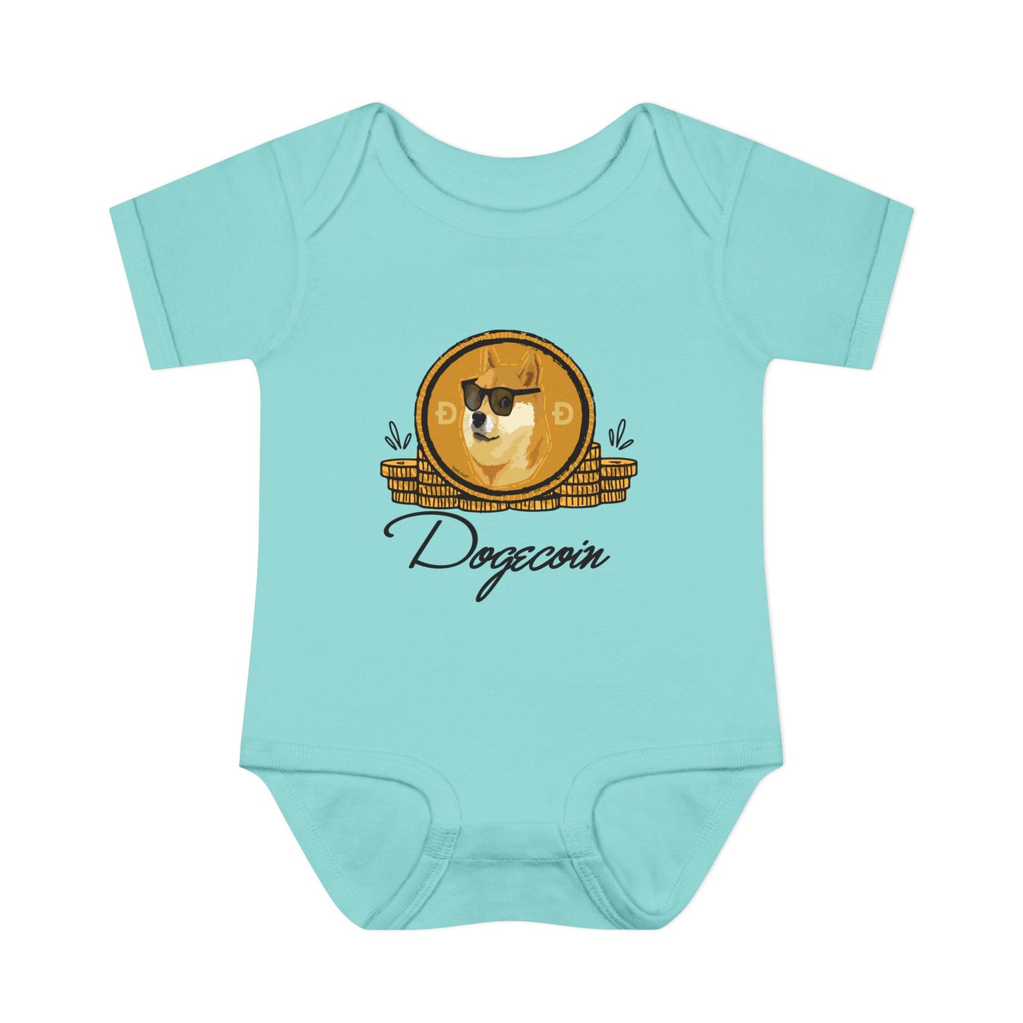 Doge Coins Baby Romper Bodysuit by TOOLOUD