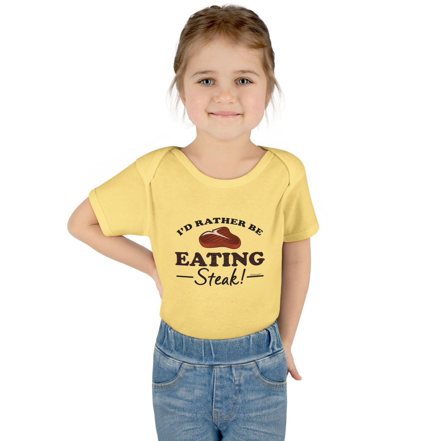 I’d Rather – Steak Baby Romper Bodysuit by TOOLOUD