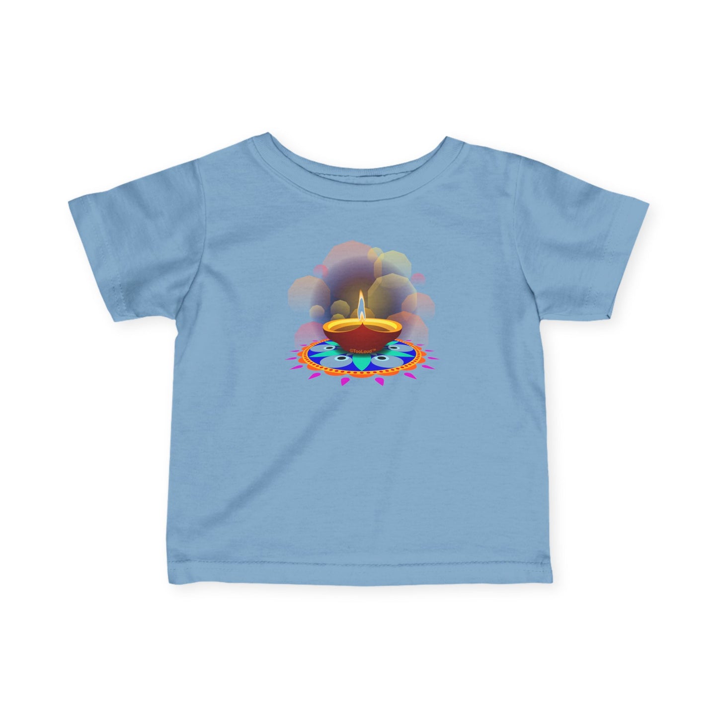Festive Diya and Rangoli Infant Jersey T-Shirt by TOOLOUD