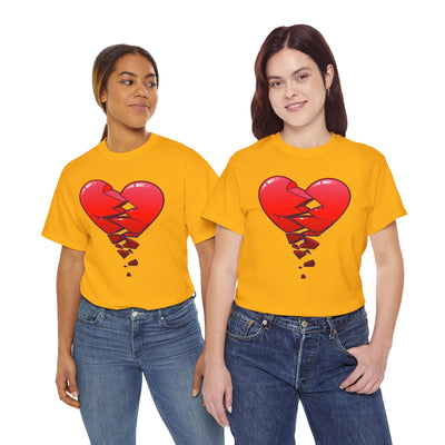 Crumbling Broken Heart Adult Unisex T-Shirt Tee