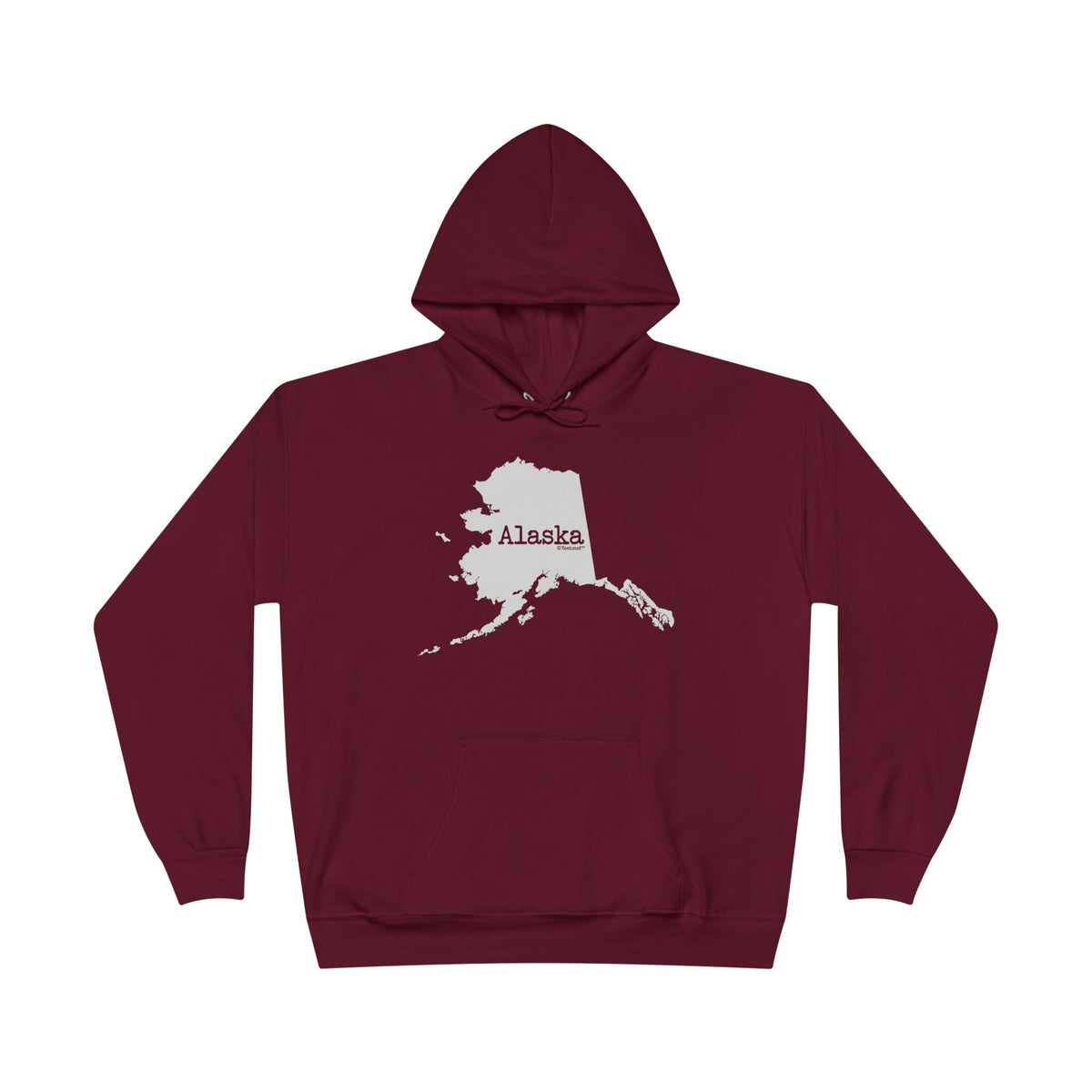 Alaska – United States Shape Dark Hoodie Sweatshirt by TOOLOUD
