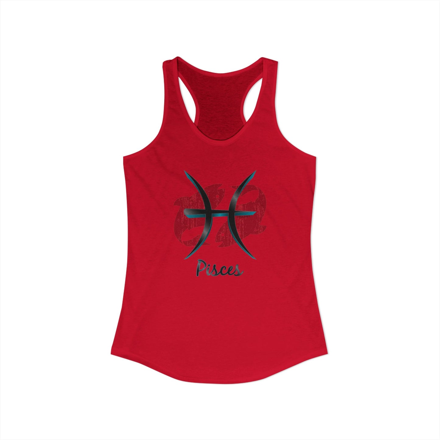 Pisces Symbol Women’s Petite Racerback Tank Top by TOOLOUD
