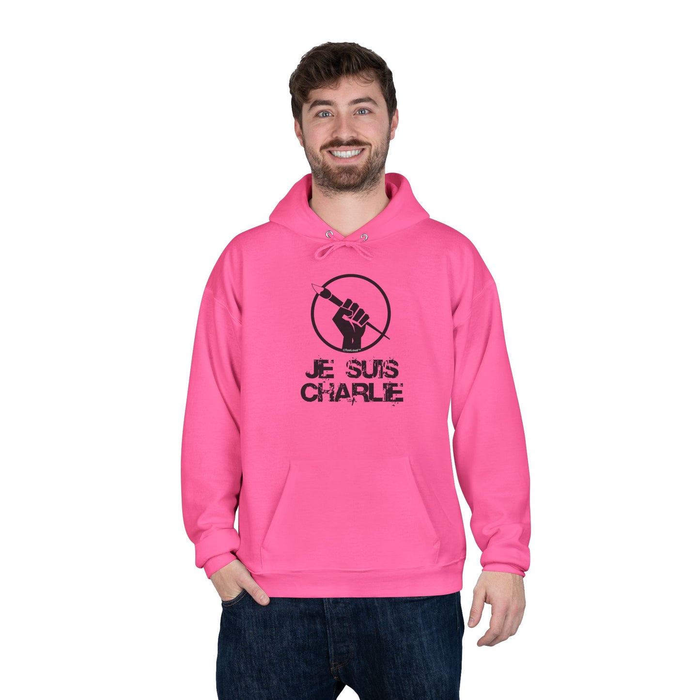 Je Suis Charlie Adult Pullover Hoodie Sweatshirt by TOOLOUD